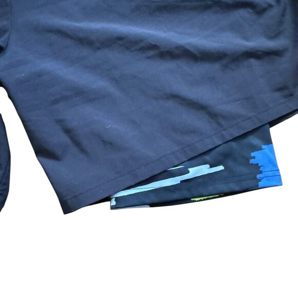 TomboyX Gender Neutral Swimwear Board Shorts Size XL Black Colorful Lining - Picture 5 of 10